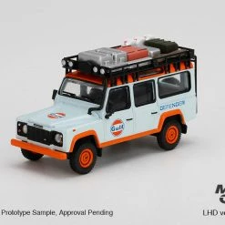Hobbiestock Collectibles Mini GT 1/64 Land Rover Defender 110 Gulf (LHD) Die Cast Models
