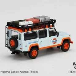 Hobbiestock Collectibles Mini GT 1/64 Land Rover Defender 110 Gulf (LHD) Die Cast Models