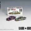 Hobbiestock Collectibles KaidoHouse X MiniGT 1/64 Datsun 510 Pro Street OG Green & Purple (Set Of 2)