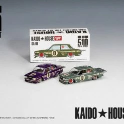 Hobbiestock Collectibles KaidoHouse X MiniGT 1/64 Datsun 510 Pro Street OG Green & Purple (Set Of 2)
