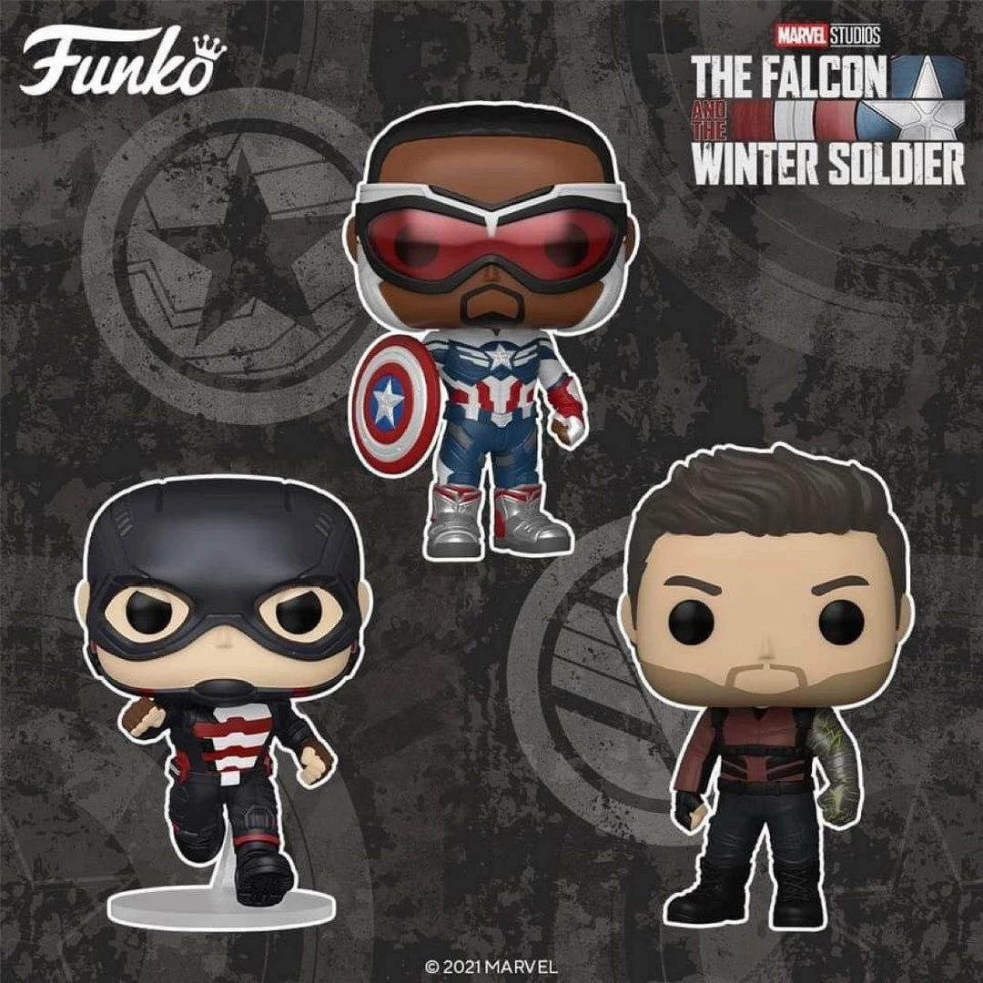 Hobbiestock Collectibles Funko Pop! Marvel: The Falcon And The Winter Soldier Set Of 3 3 Hobbiestock Collectibles Funko Pop! Marvel: The Falcon And The Winter Soldier Set Of 3