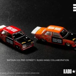 Hobbiestock Collectibles Die Cast Models [ Kaido House X MINI GT ] Datsun 510 Pro Street SK510 Red & Orange (Set)