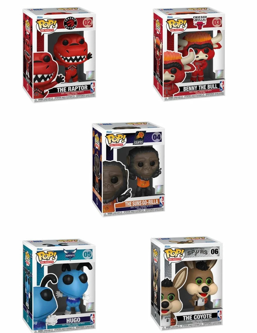 Hobbiestock Collectibles Funko Pop! NBA: Mascots Set Of 5 3 Hobbiestock Collectibles Funko Pop! NBA: Mascots Set Of 5