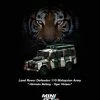 Hobbiestock Collectibles Mini GT 1/64 Land Rover Defender 110 Malaysian Army " Harimau Belang" - Malaysia Exclusive Die Cast Models