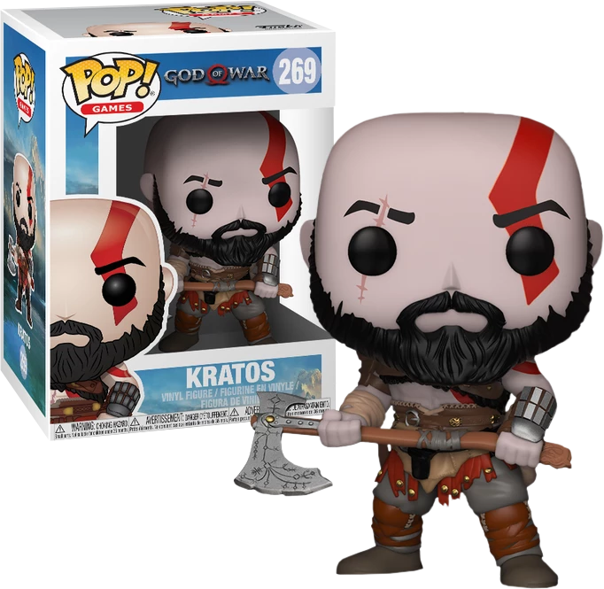 Hobbiestock Collectibles Pop Games: God Of War - Kratos W/ Ax Funko Pop 3 Hobbiestock Collectibles Pop Games: God Of War - Kratos W/ Ax Funko Pop