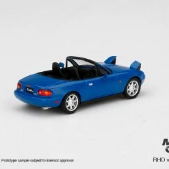 Hobbiestock Collectibles Mini GT 1/64 Mazda Miata MX5 NA Mariner Blue Headlight Up Die Cast Models