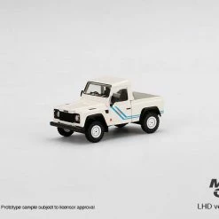 Hobbiestock Collectibles Die Cast Models Mini GT 1/64 Land Rover Defender 90 Pickup White LHD