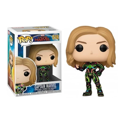 Hobbiestock Collectibles Pop! Captain Marvel: Captain Marvel In Neon Suit Funko Pop 3 Hobbiestock Collectibles Pop! Captain Marvel: Captain Marvel In Neon Suit Funko Pop