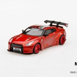 Hobbiestock Collectibles Die Cast Models 1/64 LB Works Nissan GT-R R35 Type 1 Rear Wing Ver 1+2 Candy Red (RHD)