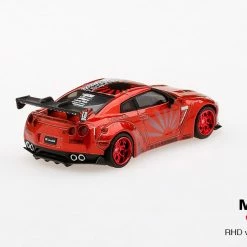 Hobbiestock Collectibles Die Cast Models 1/64 LB Works Nissan GT-R R35 Type 1 Rear Wing Ver 1+2 Candy Red (RHD)