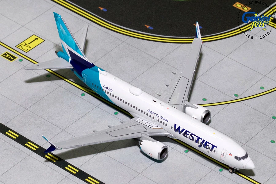 Hobbiestock Collectibles Westjet B737 Max-8 (New Livery) C-GZSG Die Cast Models 3 Hobbiestock Collectibles Westjet B737 Max-8 (New Livery) C-GZSG Die Cast Models