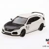 Hobbiestock Collectibles Die Cast Models 1/64 Honda Civic Type R (FK8) Championship White W/ Carbon Kit & TE37 Wheel LHD