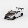 Hobbiestock Collectibles New Arrivals 1/64 LB★WORKS Nissan GT-R R35 Type 2 Rear Wing Ver 3 White RHD