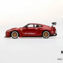 Hobbiestock Collectibles 1/64 Pandem Nissan GT-R R35 GT Wing Lava Red (RHD) Die Cast Models