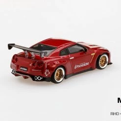 Hobbiestock Collectibles 1/64 Pandem Nissan GT-R R35 GT Wing Lava Red (RHD) Die Cast Models