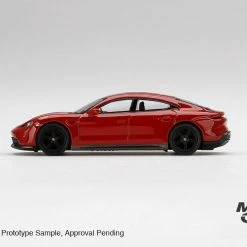 Hobbiestock Collectibles Mini Gt 1/64 Porsche Taycan Turbo S Carmine Red