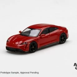 Hobbiestock Collectibles Mini Gt 1/64 Porsche Taycan Turbo S Carmine Red