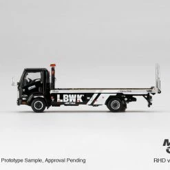 Hobbiestock Collectibles Mini Gt 1/64 Isuzu N-Series Vehicle Transporter LBWK Black Die Cast Models