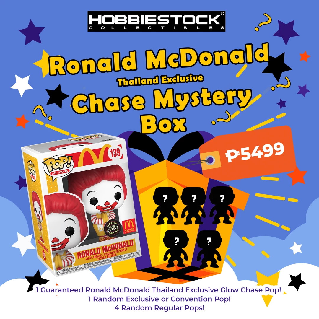Hobbiestock Collectibles Funko Pop Funko Ronald McDonald Thailand Exclusive Chase Mystery Box 3 Hobbiestock Collectibles Funko Pop Funko Ronald McDonald Thailand Exclusive Chase Mystery Box