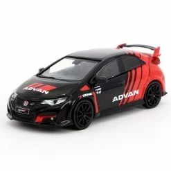 Hobbiestock Collectibles 1/64 Hobby64 - Honda Civic Type R FK2 Advan Livery With Racing Wheels