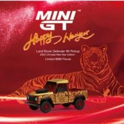 Hobbiestock Collectibles Mini GT 1/64 Land Rover Defender 90 Pickup 2022 Chinese New Year Limited Edition HK Exclusive